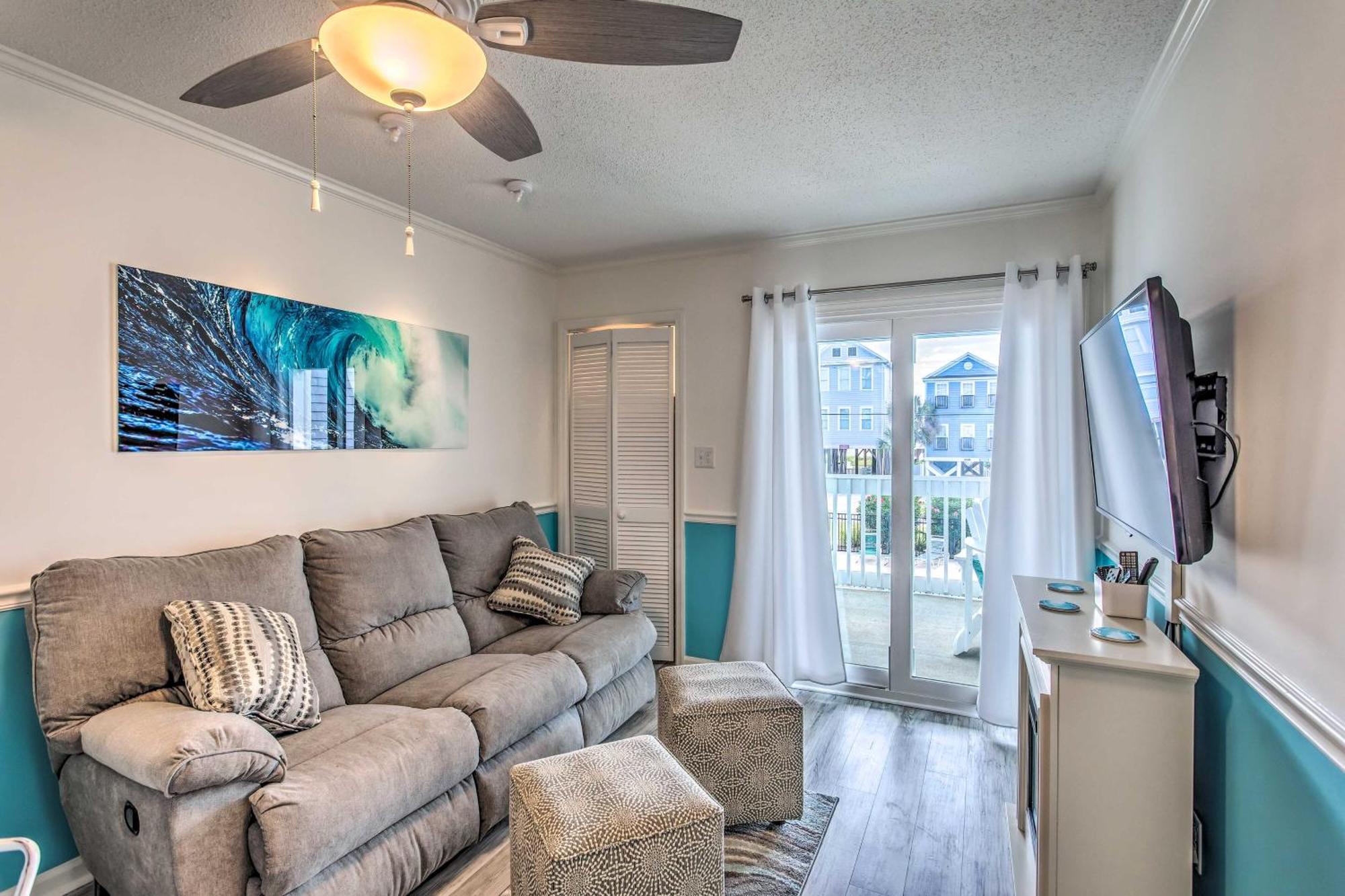Surfside Beach Escape With Pool - Walk To Ocean! Myrtle Beach Bagian luar foto